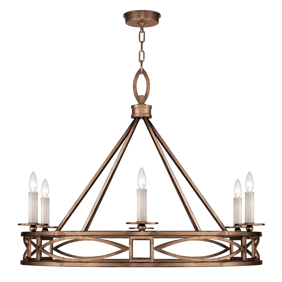 Fine Art Handcrafted Lighting Cienfuegos 6 Light 37-1/2" Wide Taper Candle Chandelier - Image 1