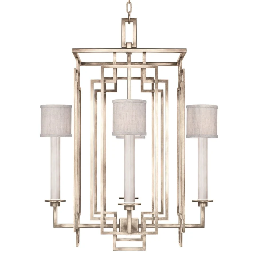 Fine Art Handcrafted Lighting Cienfuegos 4 Light 24" Wide Chandelier with Fabric Shades - Image 1
