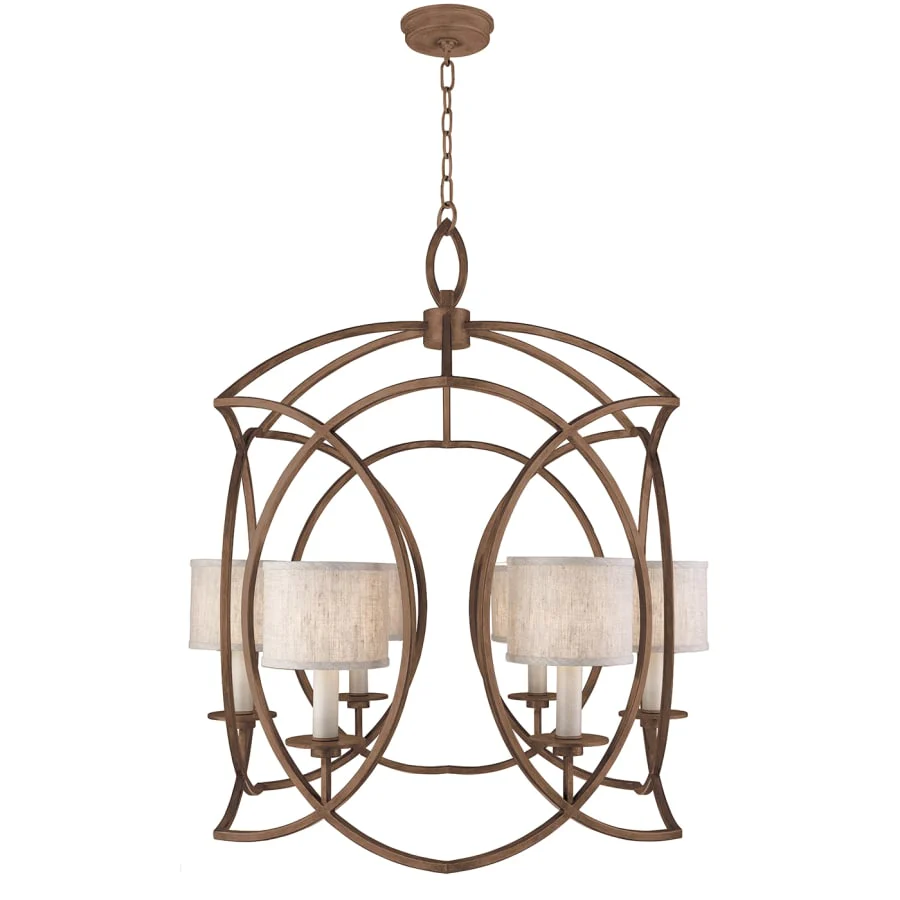 Fine Art Handcrafted Lighting Cienfuegos 6 Light 30-1/2" Wide Chandelier with Fabric Shades - Image 2