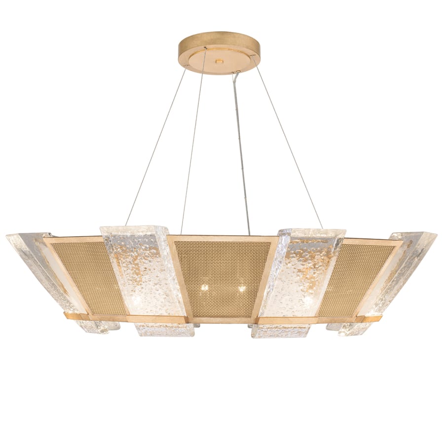 Fine Art Handcrafted Lighting Crownstone 16 Light 38" Wide Drum Chandelier with Metal Mesh Shade - Image 1