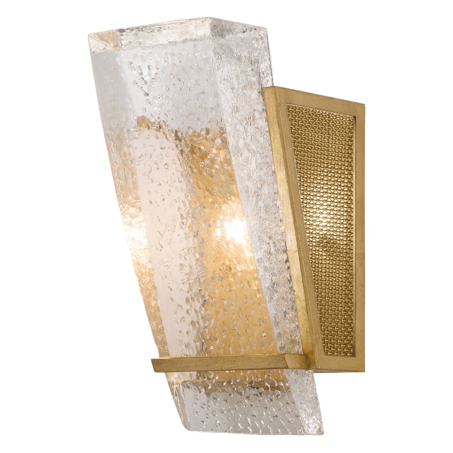 Fine Art Handcrafted Lighting Crownstone Single Light 13" Tall Wall Sconce with Metal Mesh Shade - Image 1