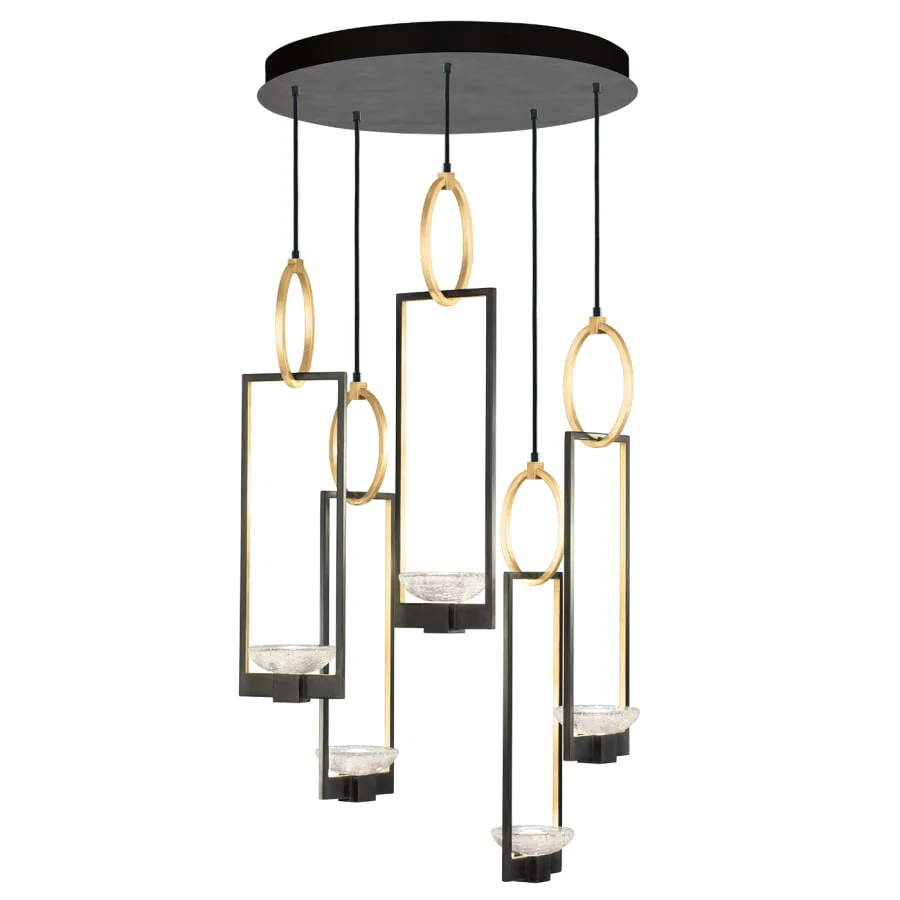 Fine Art Handcrafted Lighting Delphi 5 Light 27" Wide LED Multi Light Pendant - Image 1
