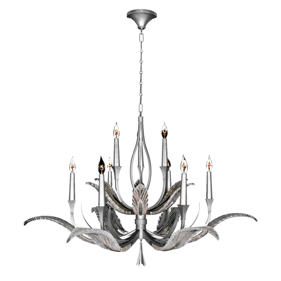 Fine Art Handcrafted Lighting Plume 9 Light 45" Wide Crystal Chandelier - Image 1