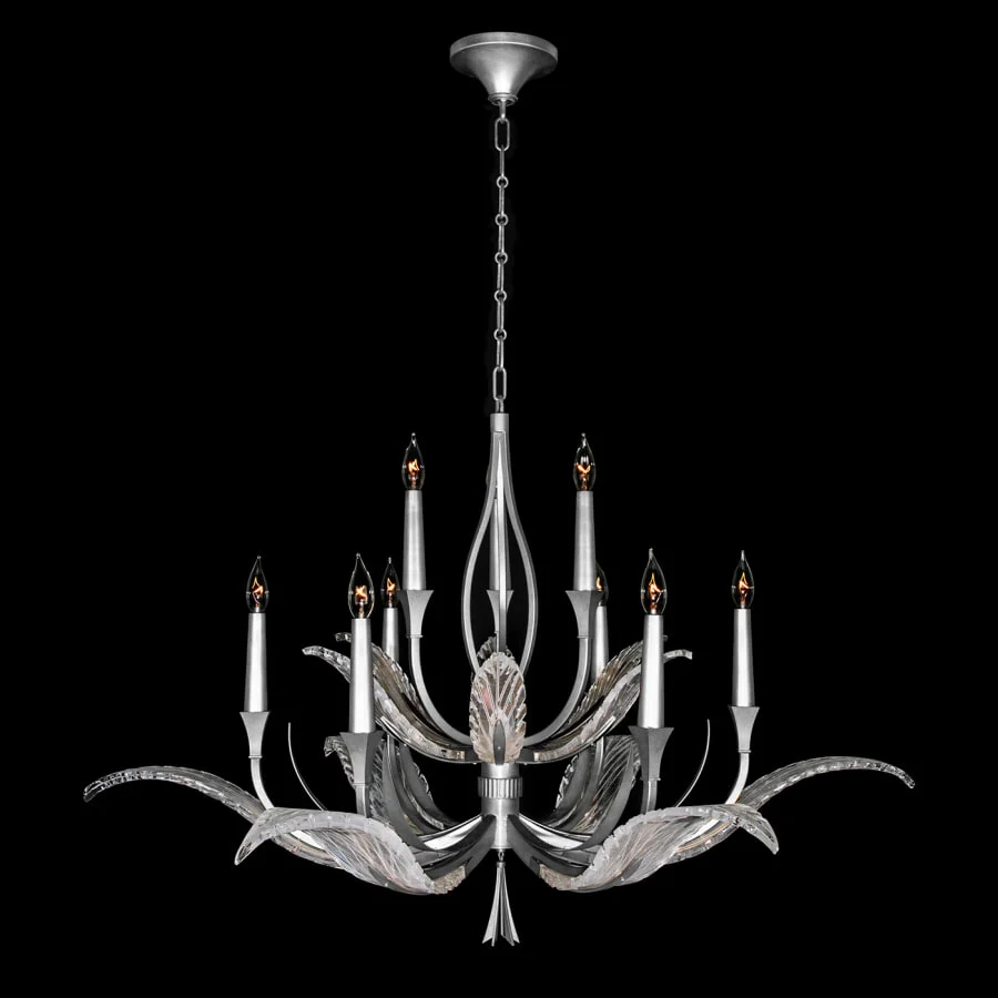 Fine Art Handcrafted Lighting Plume 9 Light 45" Wide Crystal Chandelier - Image 2