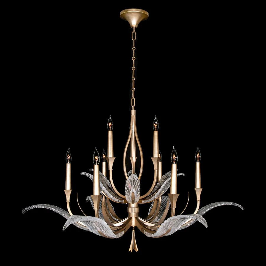 Fine Art Handcrafted Lighting Plume 9 Light 45" Wide Crystal Chandelier - Image 3