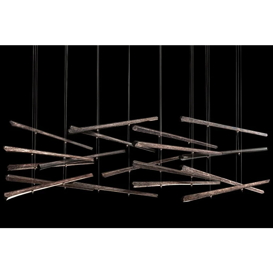 Fine Art Handcrafted Lighting Elevate 8 Light 62" Wide LED Abstract Multi Light Pendant - Image 1