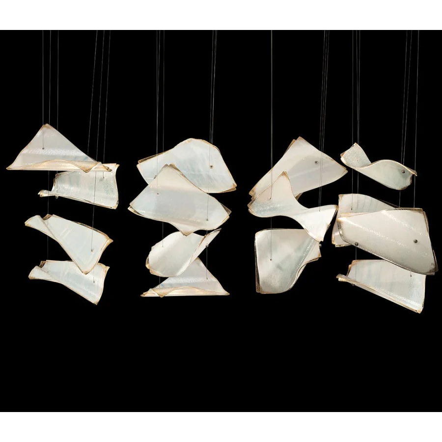 Fine Art Handcrafted Lighting Elevate 8 Light 54" Wide LED Abstract Multi Light Pendant - Image 1