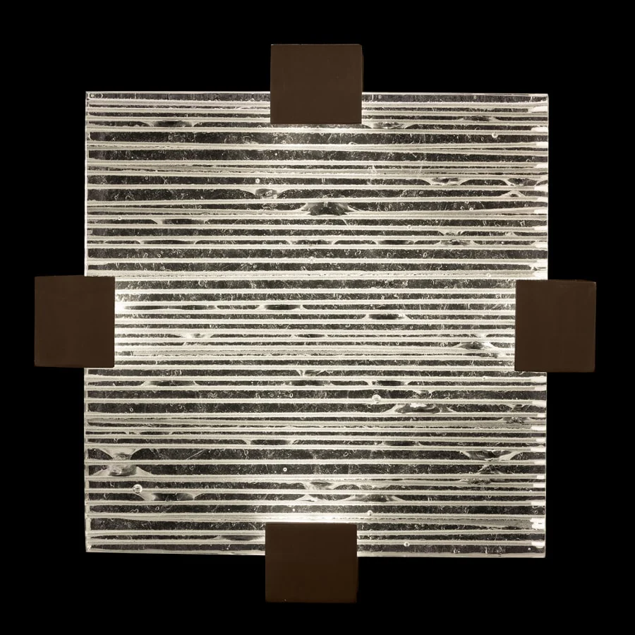 Fine Art Handcrafted Lighting Terra 17" Wide LED Flush Mount Square Ceiling Fixture - Image 1