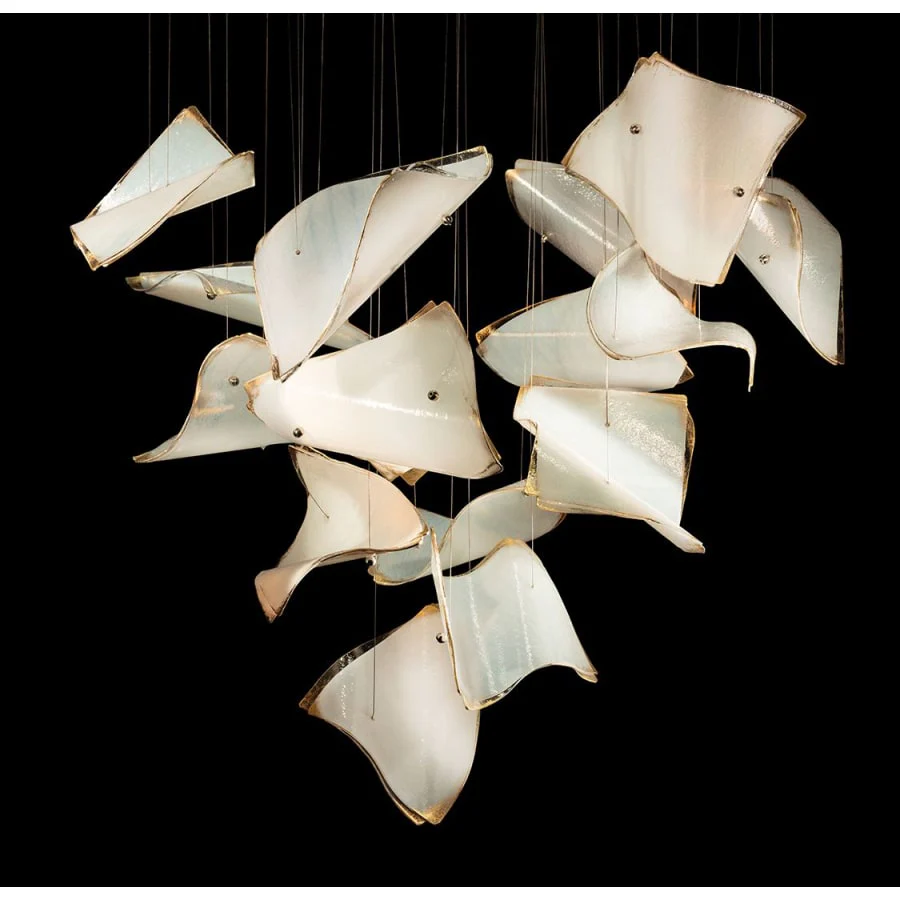 Fine Art Handcrafted Lighting Elevate 8 Light 38" Wide LED Abstract Multi Light Pendant - Image 1