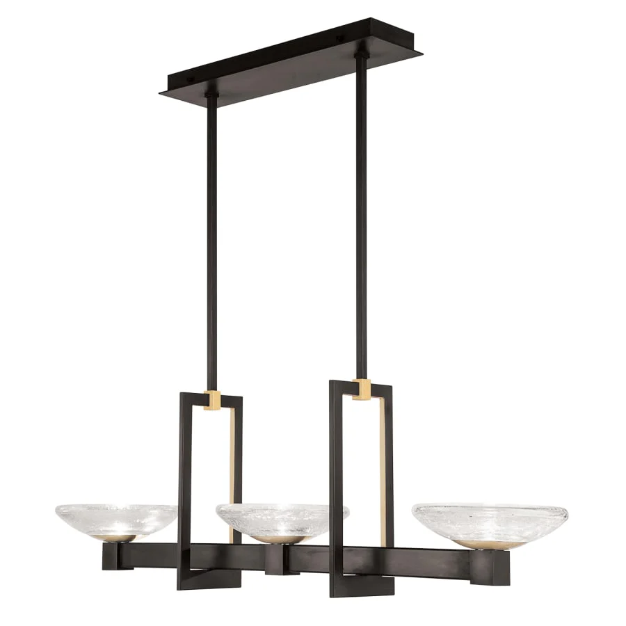 Fine Art Handcrafted Lighting Delphi 3 Light 48" Wide LED Linear Chandelier - Image 2