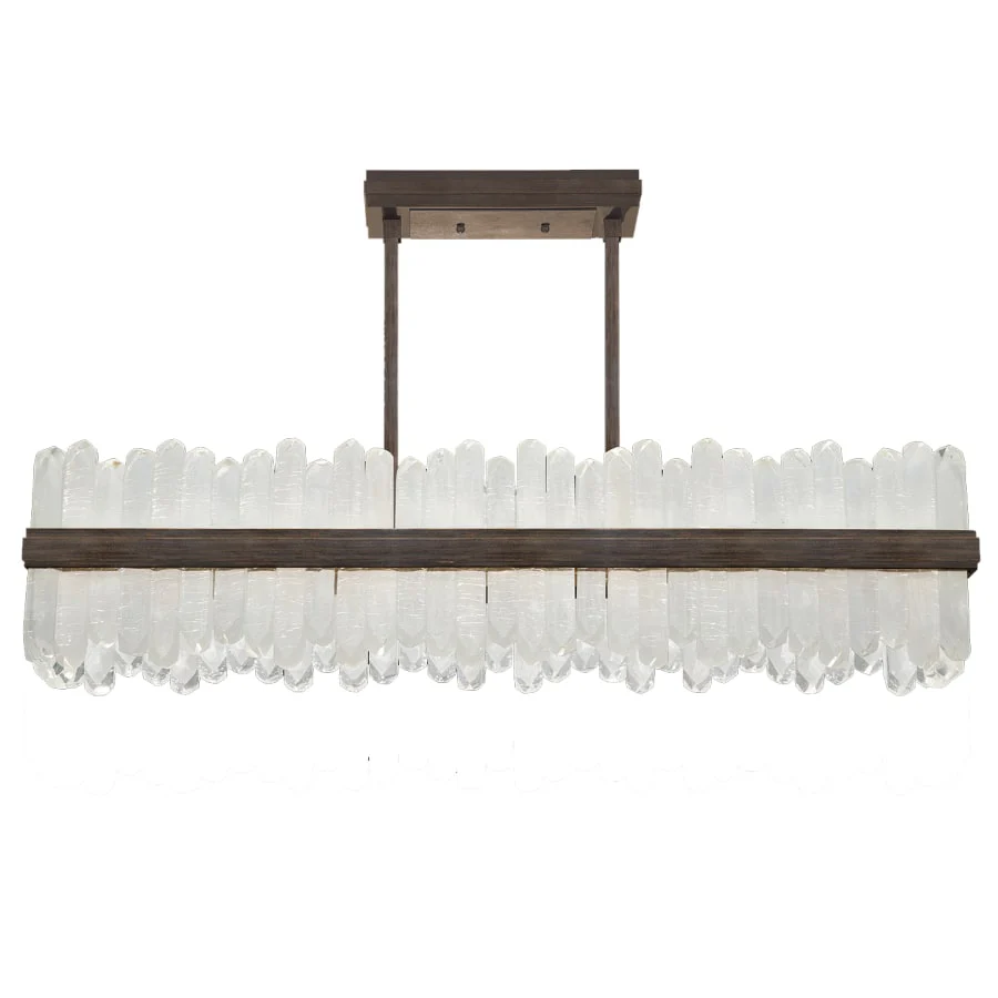 Fine Art Handcrafted Lighting Lior 2 Light 48" Wide LED Crystal Linear Chandelier - Image 1