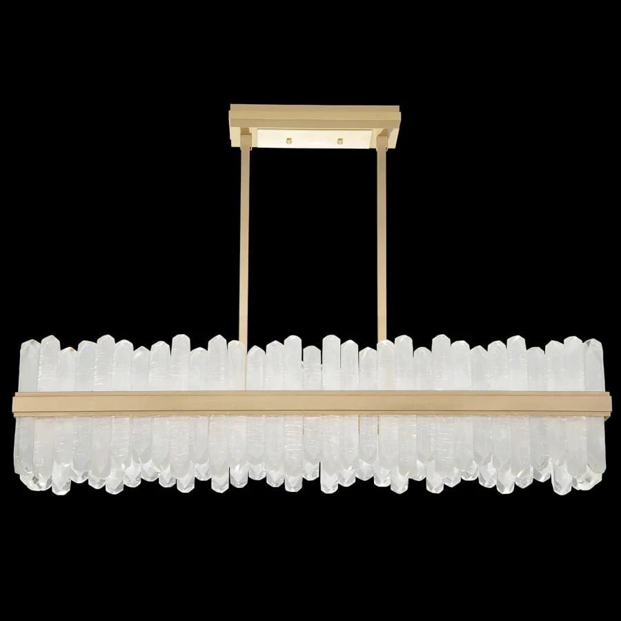 Fine Art Handcrafted Lighting Lior 2 Light 48" Wide LED Crystal Linear Chandelier - Image 2