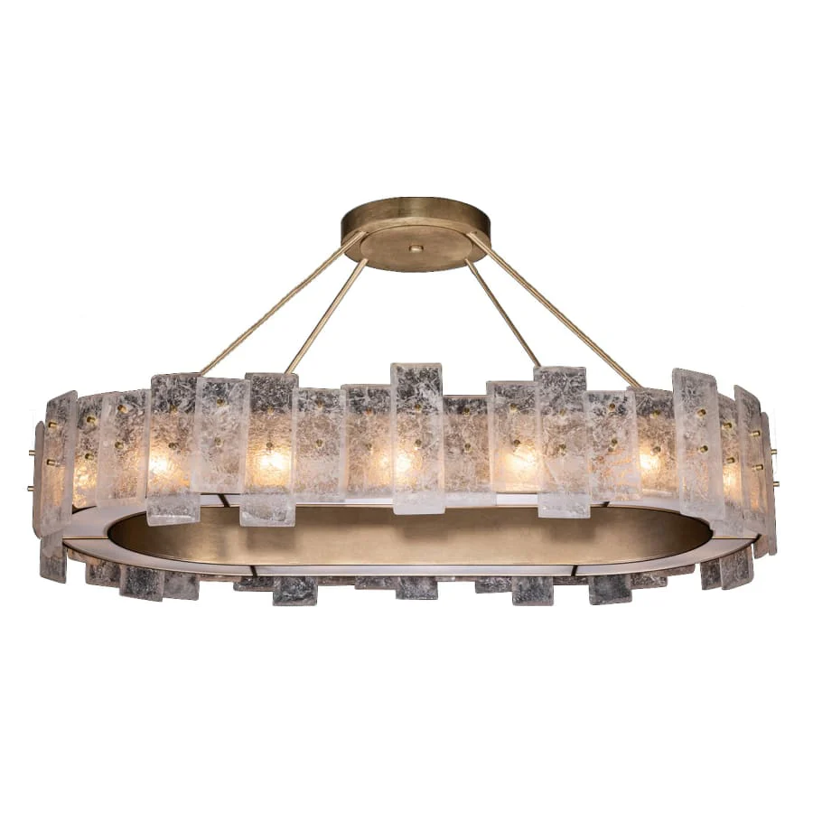 Fine Art Handcrafted Lighting Lunea 16 Light 44" Wide Crystal Linear Chandelier - Image 1