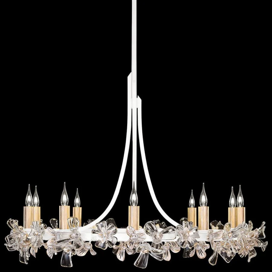 Fine Art Handcrafted Lighting Azu 10 Light 35" Wide Crystal Candle Style Chandelier - Image 1