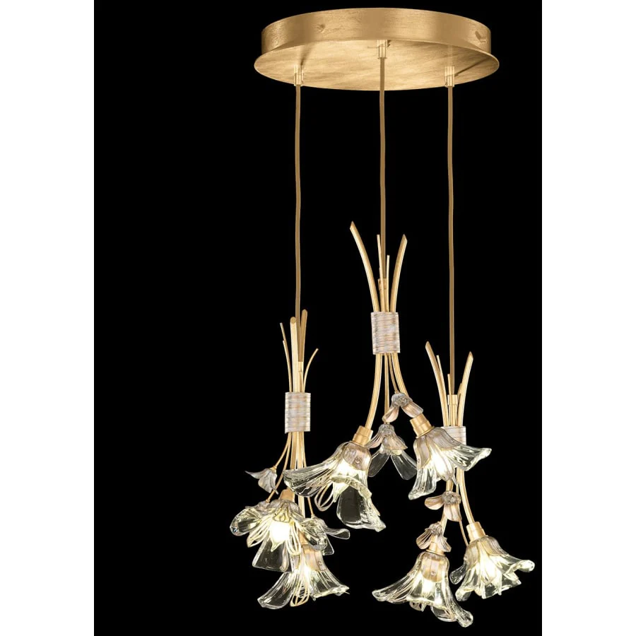 Fine Art Handcrafted Lighting Azu 6 Light 22" Wide Crystal Multi Light Pendant - Image 3
