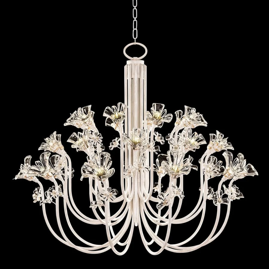 Fine Art Handcrafted Lighting Azu 30 Light 57" Wide Crystal Abstract Chandelier - Image 1