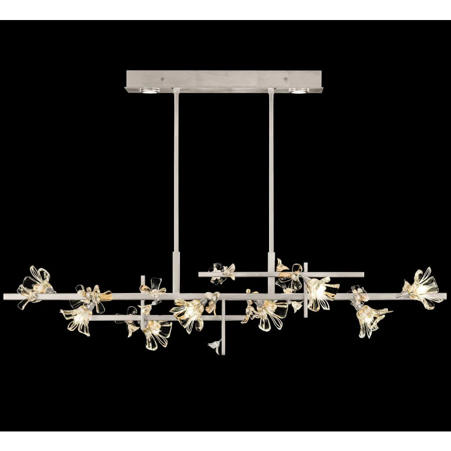 Fine Art Handcrafted Lighting Azu 10 Light 65" Wide Crystal Linear Pendant - Image 1