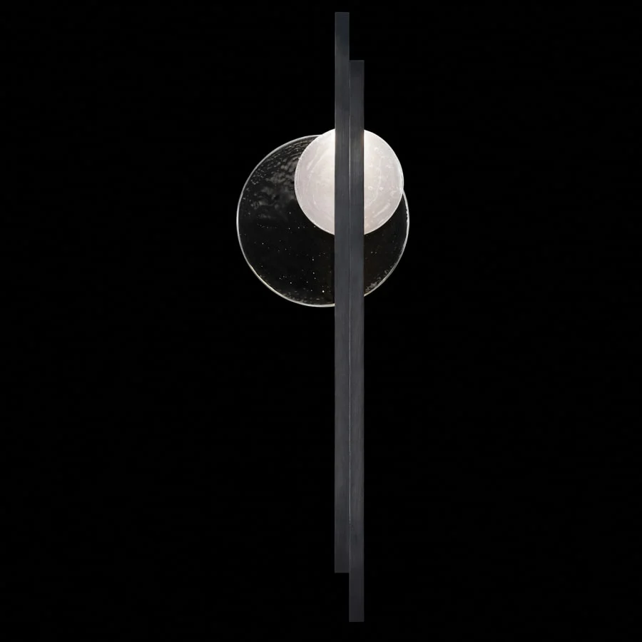 Fine Art Handcrafted Lighting Selene 2 Light 44" Tall LED Wall Sconce with Shade - Image 1
