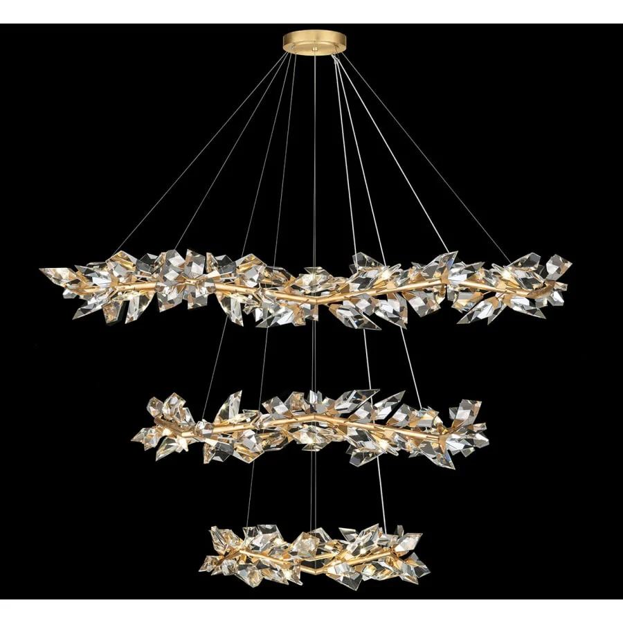 Fine Art Handcrafted Lighting Foret 35 Light 71" Wide Crystal Ring Chandelier - Image 3