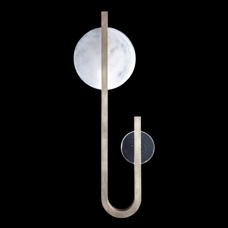 Fine Art Handcrafted Lighting Selene 2 Light 36" Tall LED Wall Sconce with Shade - Image 1