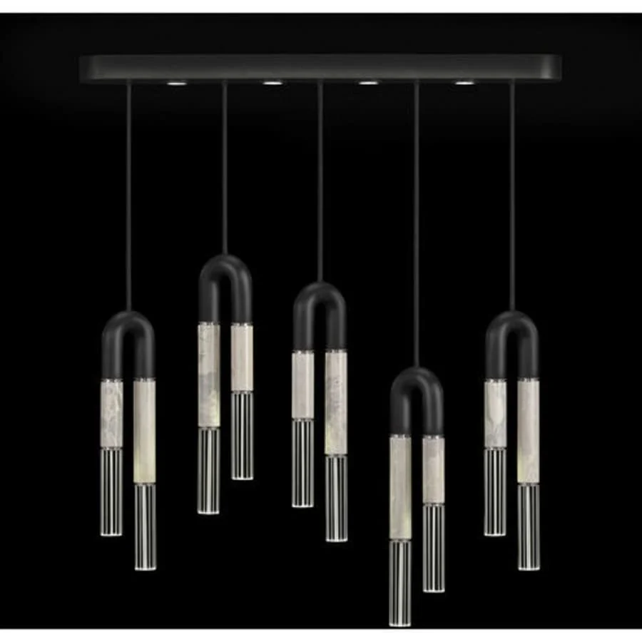 Fine Art Handcrafted Lighting Antonia 10 Light 52" Wide LED Crystal Linear Pendant - Image 1