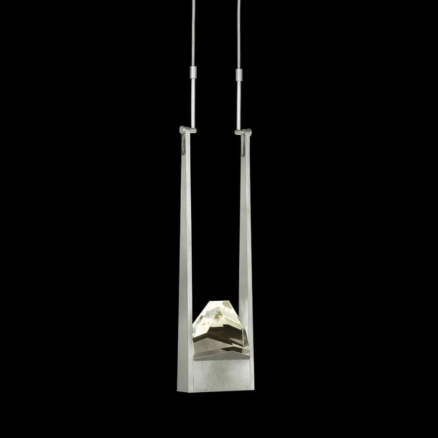 Fine Art Handcrafted Lighting Strata 8" Wide LED Abstract Mini Pendant - Image 1
