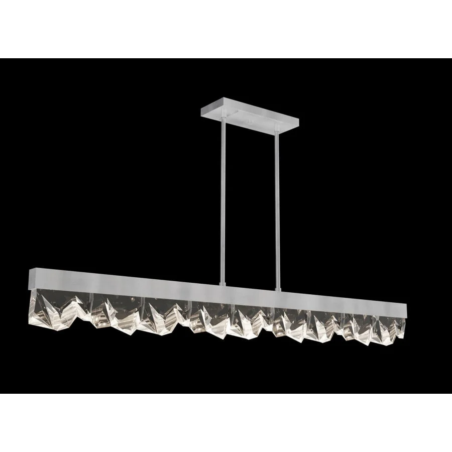 Fine Art Handcrafted Lighting Strata 55" Wide LED Crystal Linear Pendant - Image 1