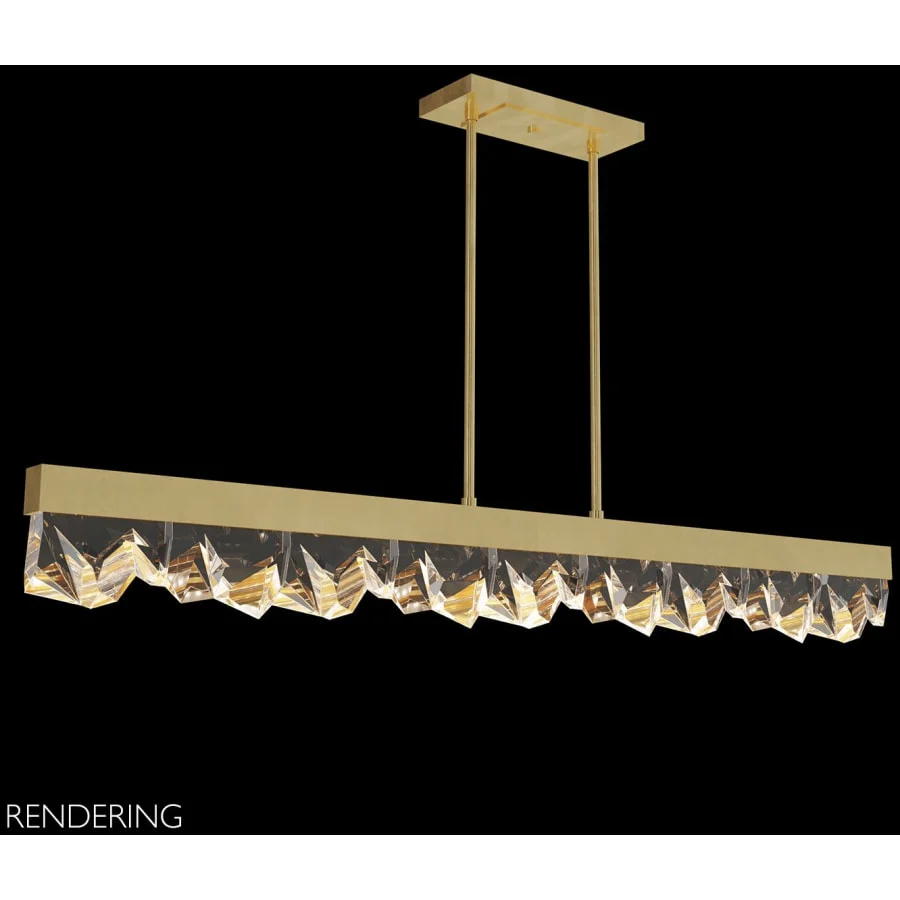 Fine Art Handcrafted Lighting Strata 55" Wide LED Crystal Linear Pendant - Image 3