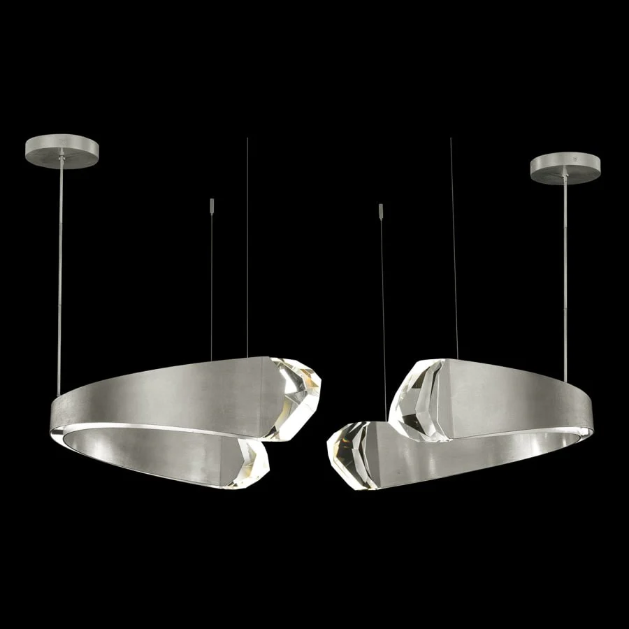 Fine Art Handcrafted Lighting Strata 49" Wide LED Crystal Multi Light Pendant - Image 2