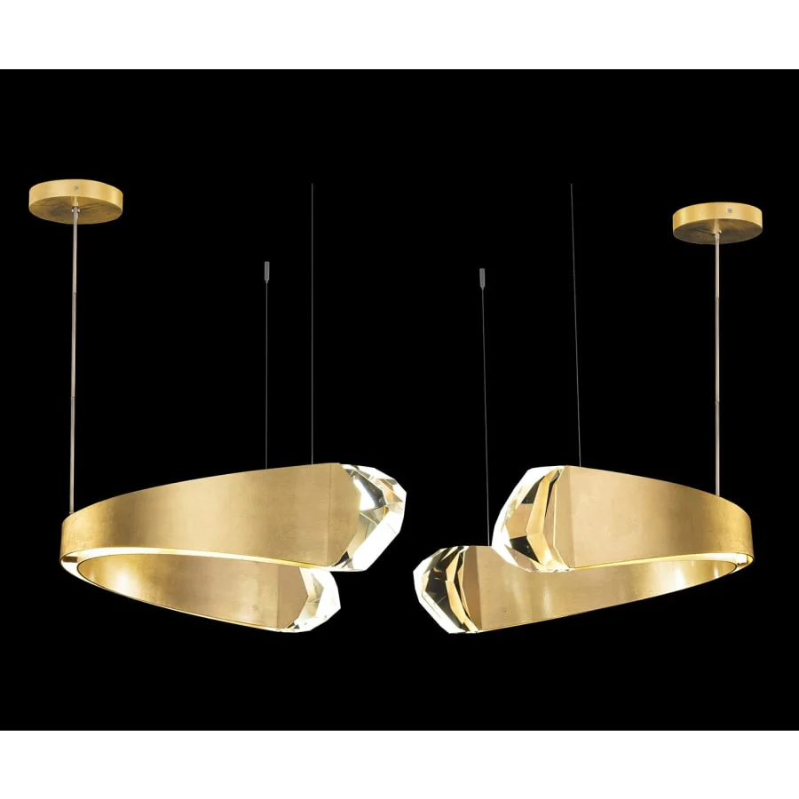 Fine Art Handcrafted Lighting Strata 49" Wide LED Crystal Multi Light Pendant - Image 3