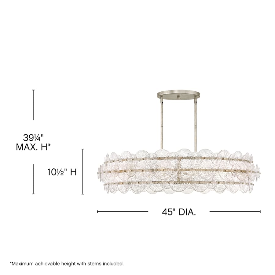 Fredrick Ramond Rene 8 Light 45" Wide Ring Chandelier with Pressed Glass Disks - Image 2