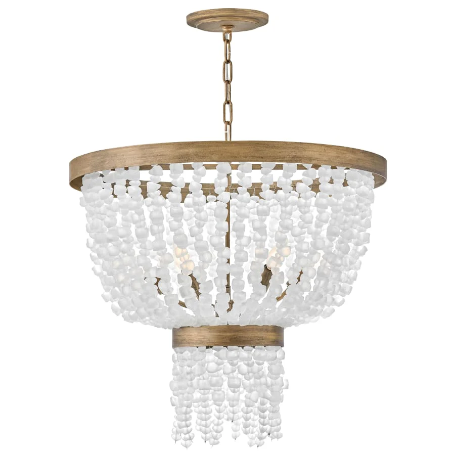 Fredrick Ramond Dune 6 Light 25" Wide Beaded Waterfall Chandelier - Image 2