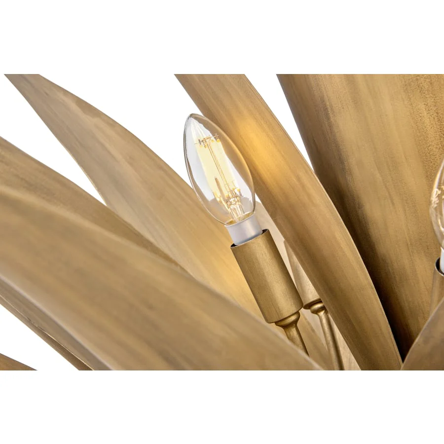 Fredrick Ramond Agave 12 Light 45" Wide Abstract Chandelier with Hand Sculpted Steel Leaves - Image 3