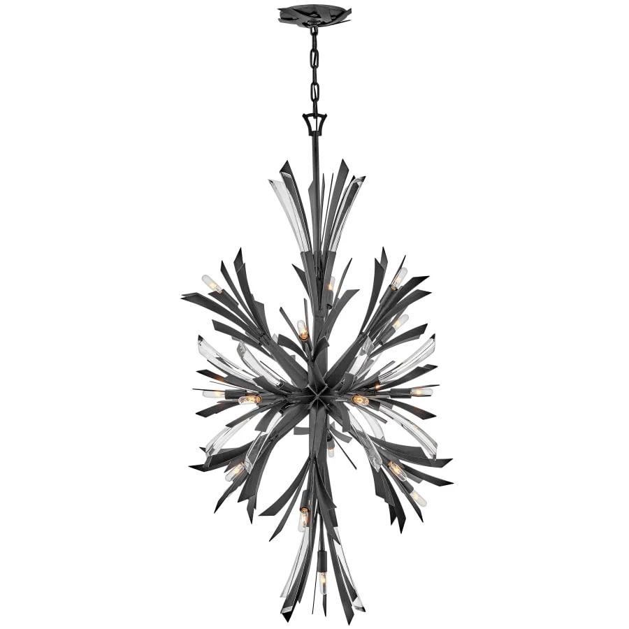 Fredrick Ramond Vida 19 Light 24" Wide Crystal Abstract Chandelier - Image 2