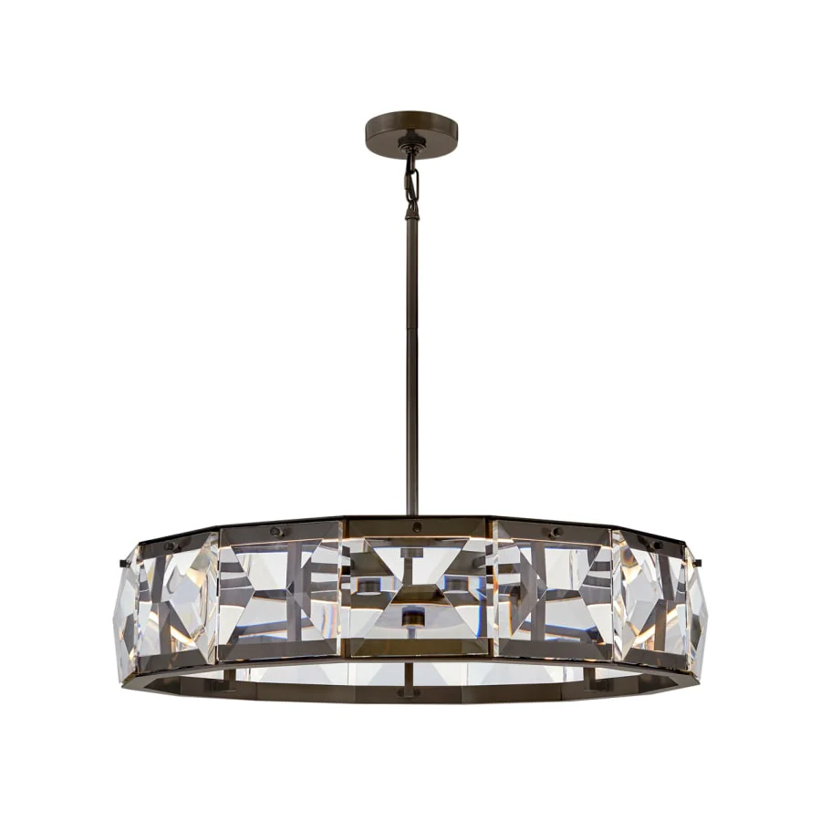 Fredrick Ramond Jolie 30" Wide LED Crystal Drum Chandelier - Image 1