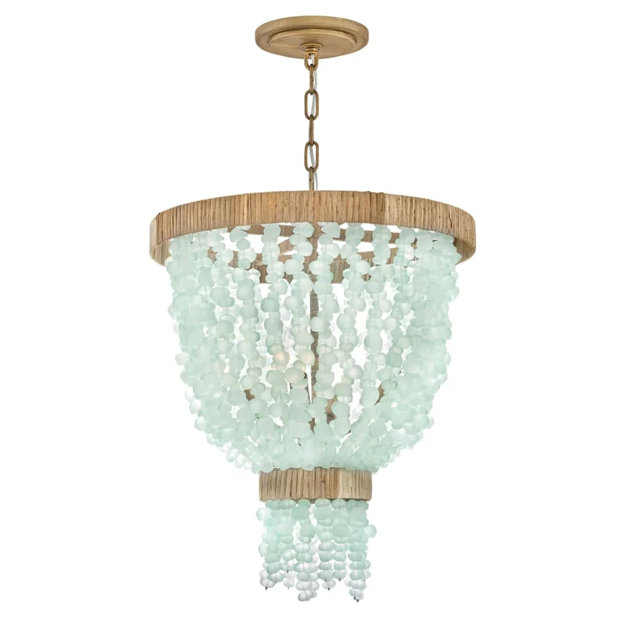 Fredrick Ramond Dune 4 Light 18" Wide Beaded Waterfall Chandelier - Image 3