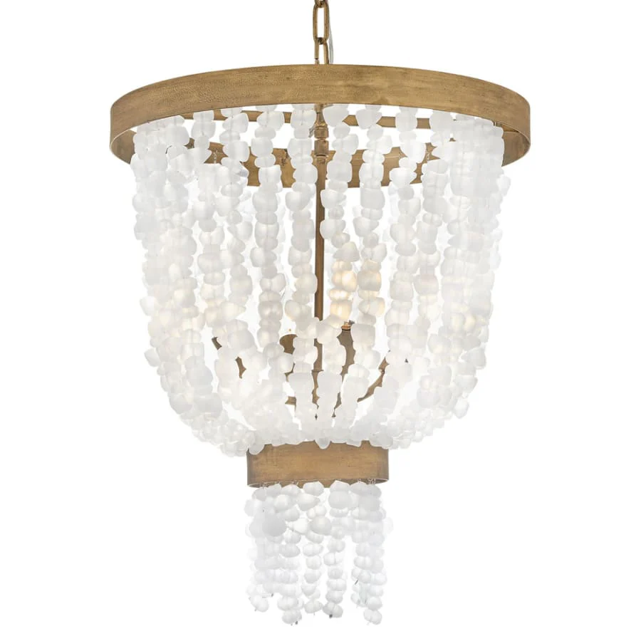 Fredrick Ramond Dune 4 Light 18" Wide Beaded Waterfall Chandelier - Image 1