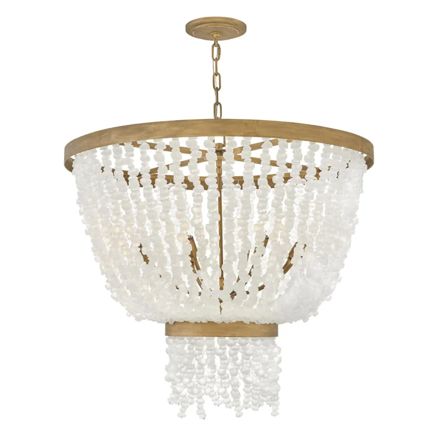 Fredrick Ramond Dune 8 Light 32" Wide Beaded Waterfall Chandelier - Image 2