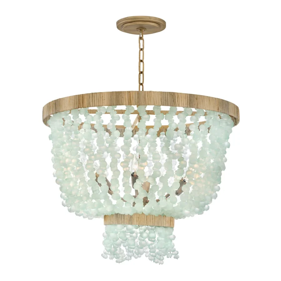 Fredrick Ramond Dune 6 Light 25" Wide Beaded Waterfall Chandelier - Image 3