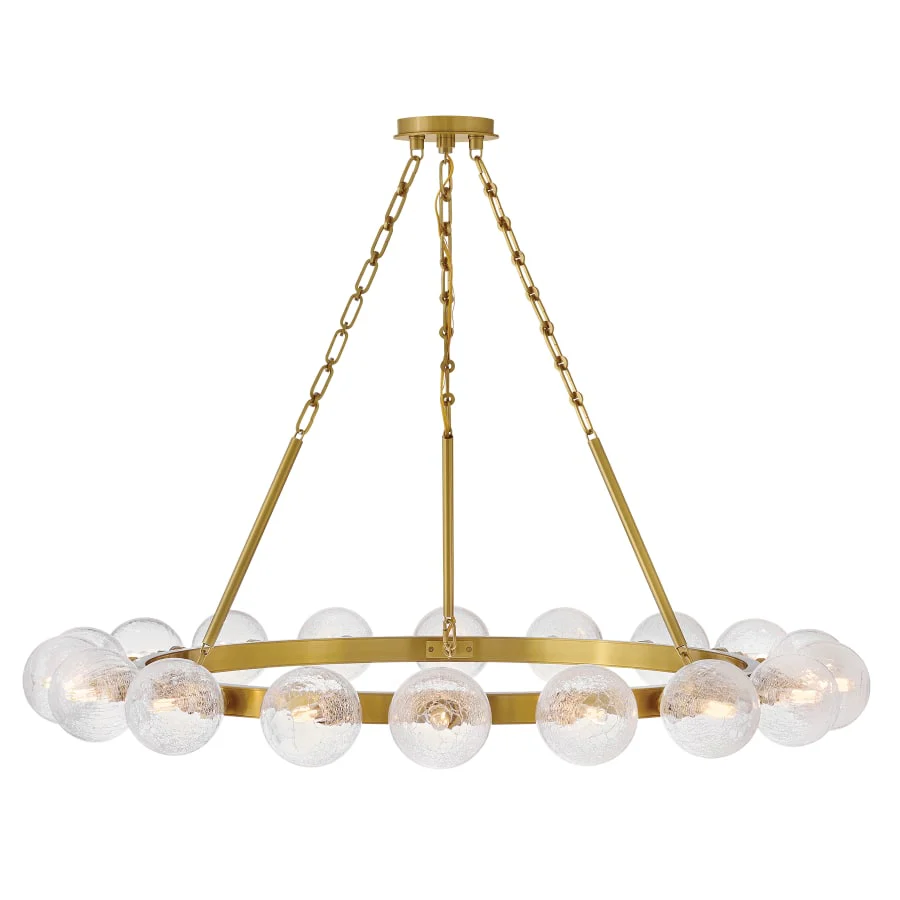 Fredrick Ramond Coco 18 Light 44" Wide Ring Chandelier with Crackle Glass Shades - Image 1