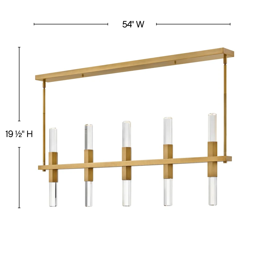 Fredrick Ramond Cecily 10 Light 54" Wide LED Linear Chandelier - Image 2