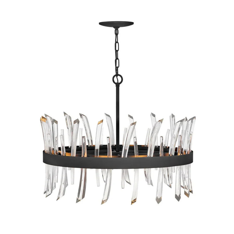 Fredrick Ramond Revel 8 Light 28" Wide Crystal Drum Chandelier - Image 1