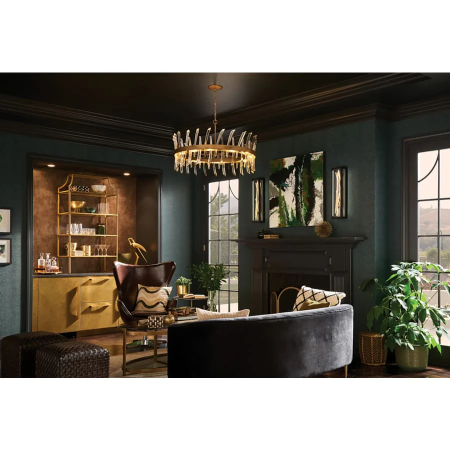 Fredrick Ramond Revel 10 Light 36" Wide Crystal Drum Chandelier - Image 2