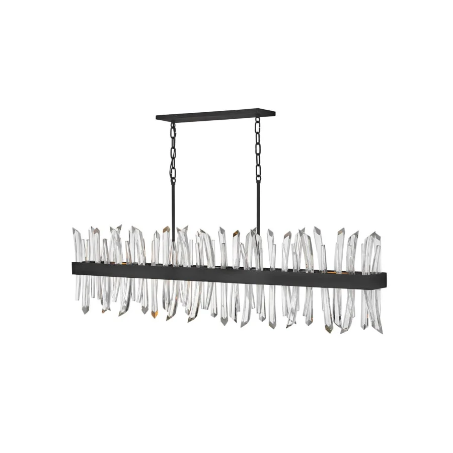 Fredrick Ramond Revel 6 Light 56" Wide Crystal Linear Chandelier - Image 1