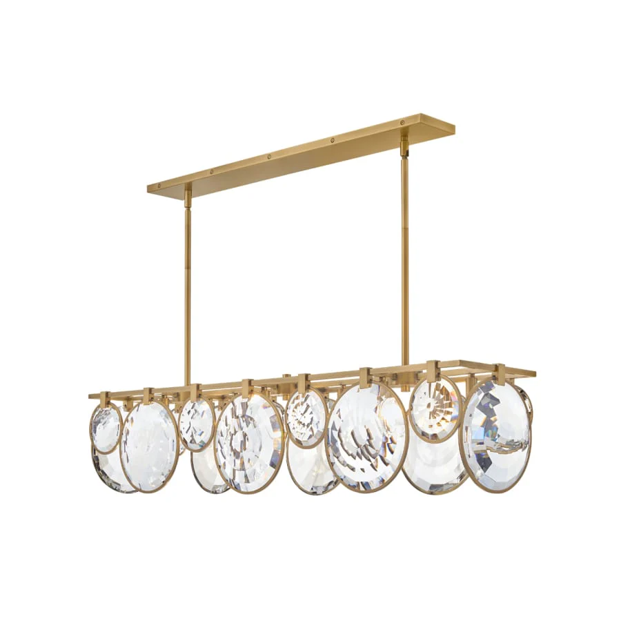 Fredrick Ramond Nala 8 Light 50" Wide Crystal Linear Chandelier - Image 1