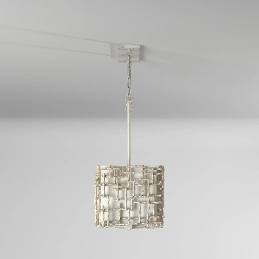 Fredrick Ramond Farrah 8 Light 48" Wide Linear Chandelier with a Linen Shade and Hand-Made Crosshatch Bars - Image 3