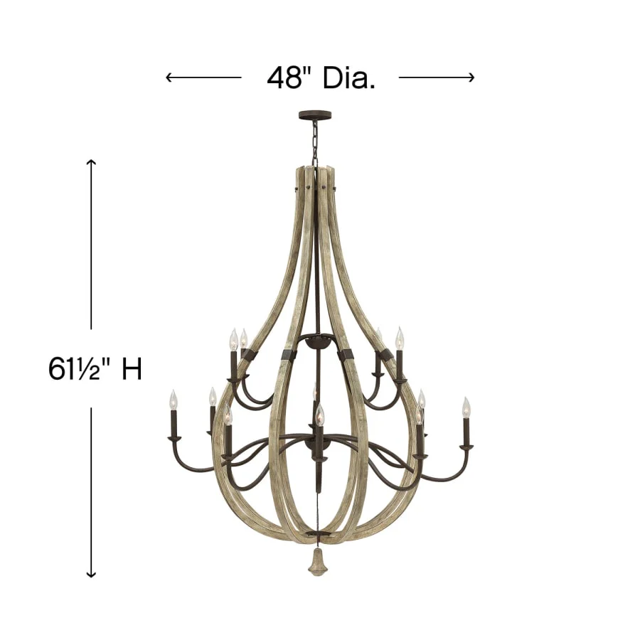 Fredrick Ramond 12 Light 2 Tier Chandelier from the Middlefield Collection - Image 2