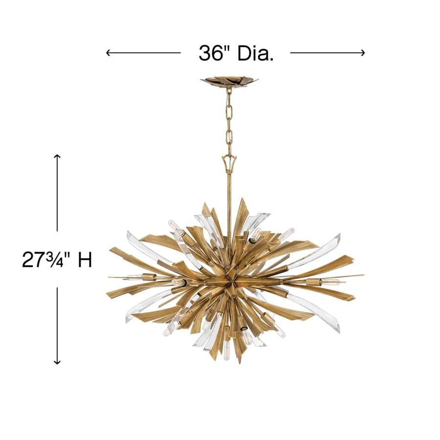 Fredrick Ramond Vida 13 Light 36" Wide Abstract Chandelier - Image 2