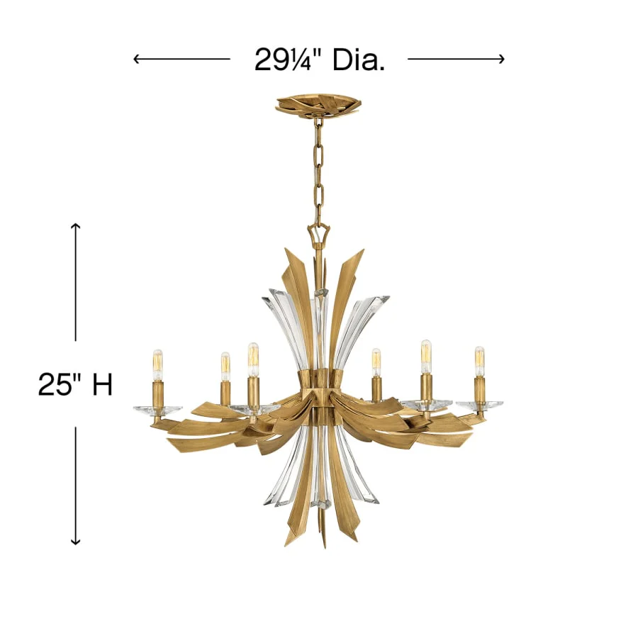 Fredrick Ramond Vida 6 Light 29" Wide Abstract Chandelier - Image 2