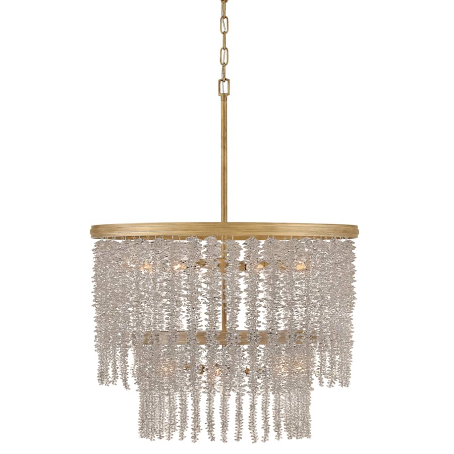Fredrick Ramond Rubina 10 Light 26" Wide Crystal Waterfall Chandelier - Image 1